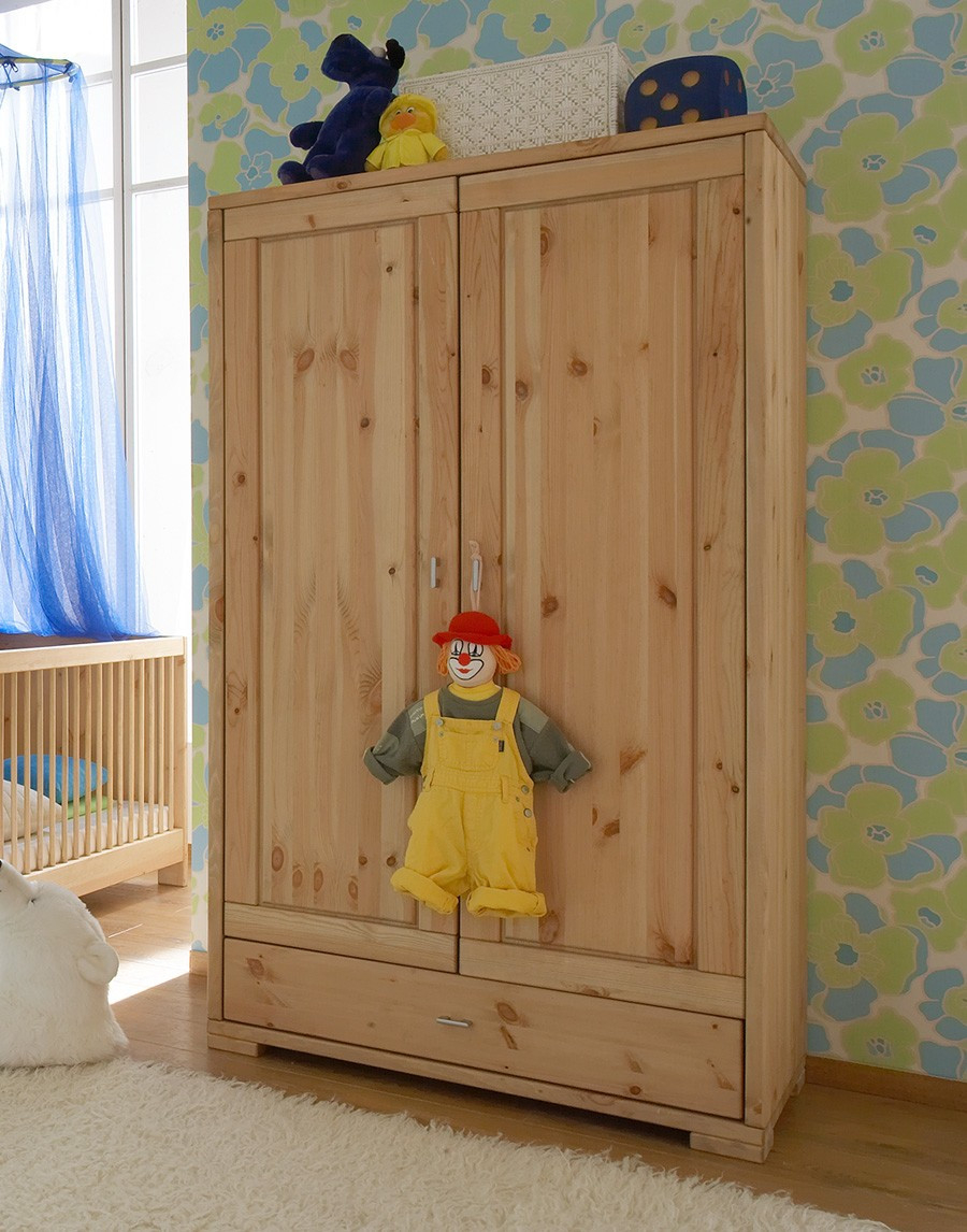 Kinderzimmer Kleiderschrank Massivholz | Vita | Kiefer Landhaus | K73 with regard to Kleiderschrank Kinderzimmer Holz